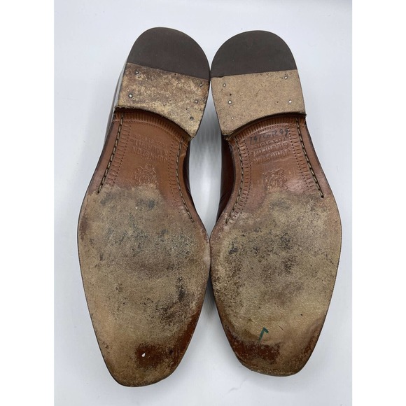 Johnston & Murphy Brown Leather Moc-Toe Tassel Slip On Loafer Men's 9 M 15-0746 - Picture 9 of 10